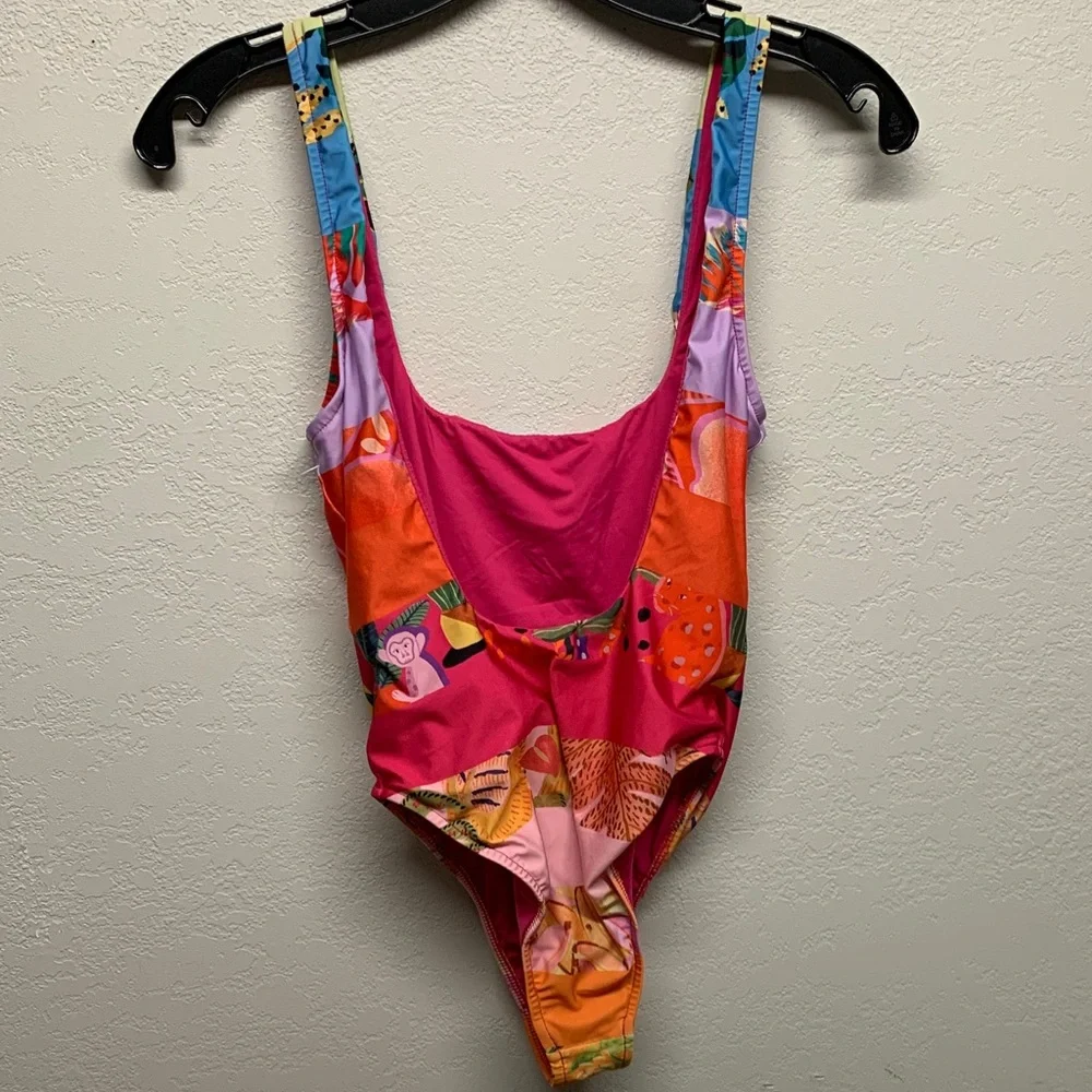 FARM Rio Vibrant Tropical One Piece Swimsuit Size Small - Picture 3 of 3